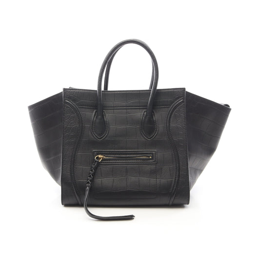 ラゲージ ファントム ハンドバッグ トートバッグ レザー ブラック セリーヌ バッグ CELINE