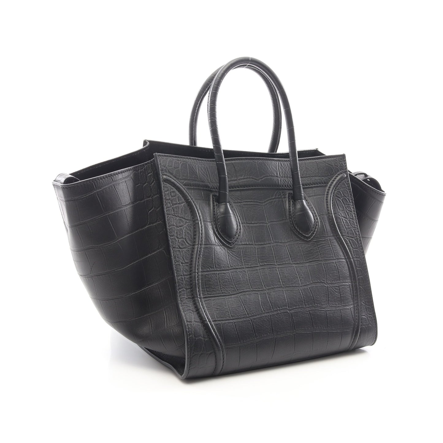 ラゲージ ファントム ハンドバッグ トートバッグ レザー ブラック セリーヌ バッグ CELINE