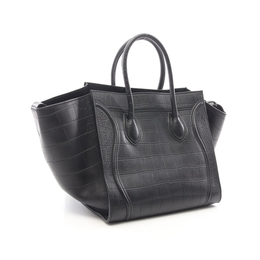 ラゲージ ファントム ハンドバッグ トートバッグ レザー ブラック セリーヌ バッグ CELINE