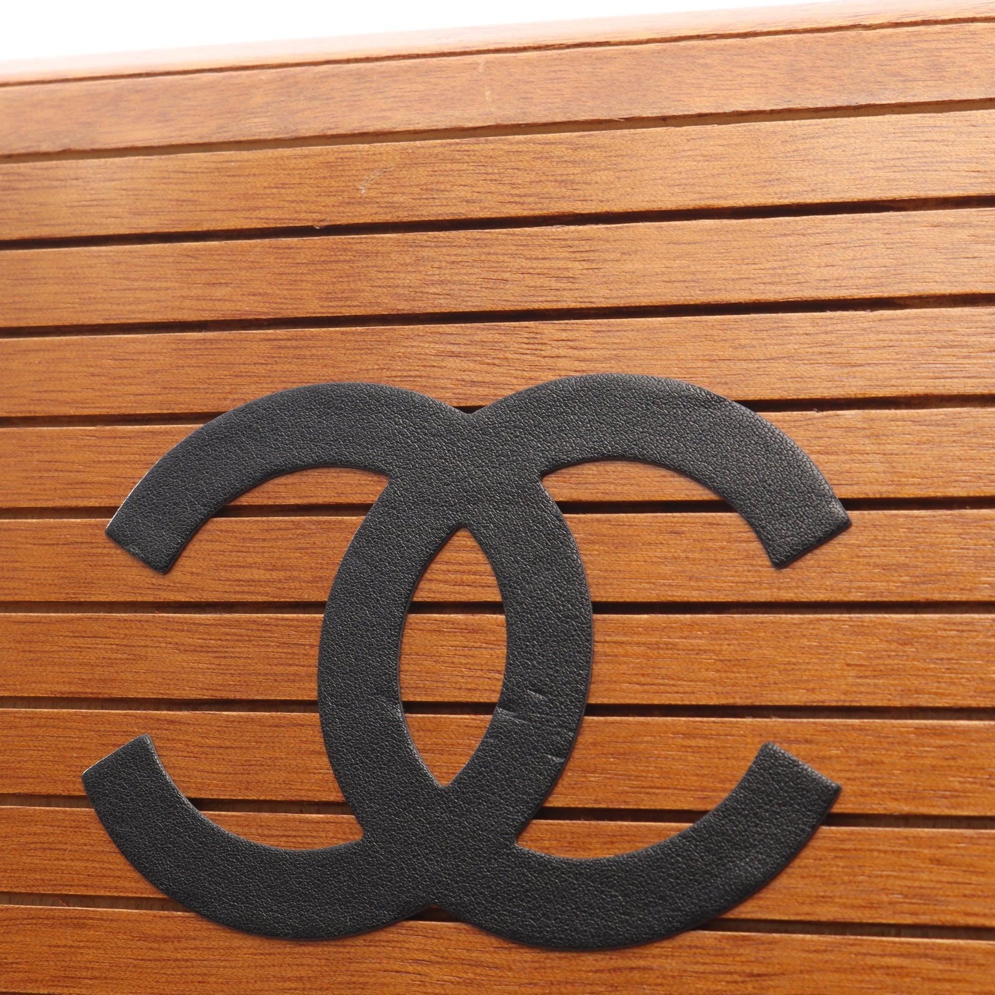ココマーク ハンドバッグ バニティバッグ ウッド レザー ブラウン ブラック シルバー金具 シャネル バッグ CHANEL