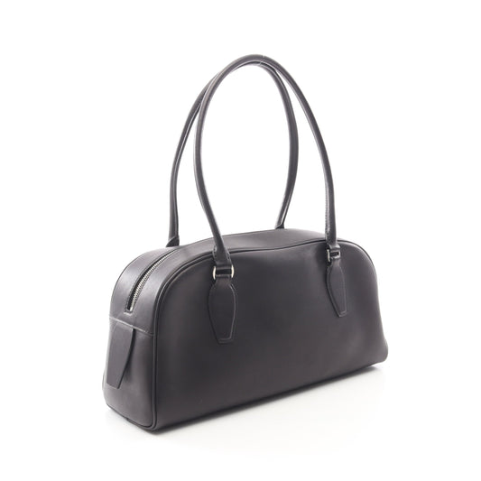 Small E/W India ハンドバッグ レザー ブラック ザロウ バッグ THE ROW