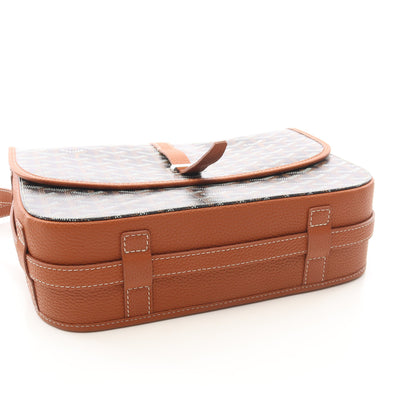 ベルヴェデーレMM ショルダーバッグ コーティングキャンバス レザー ブラック ブラウン ゴヤール バッグ GOYARD