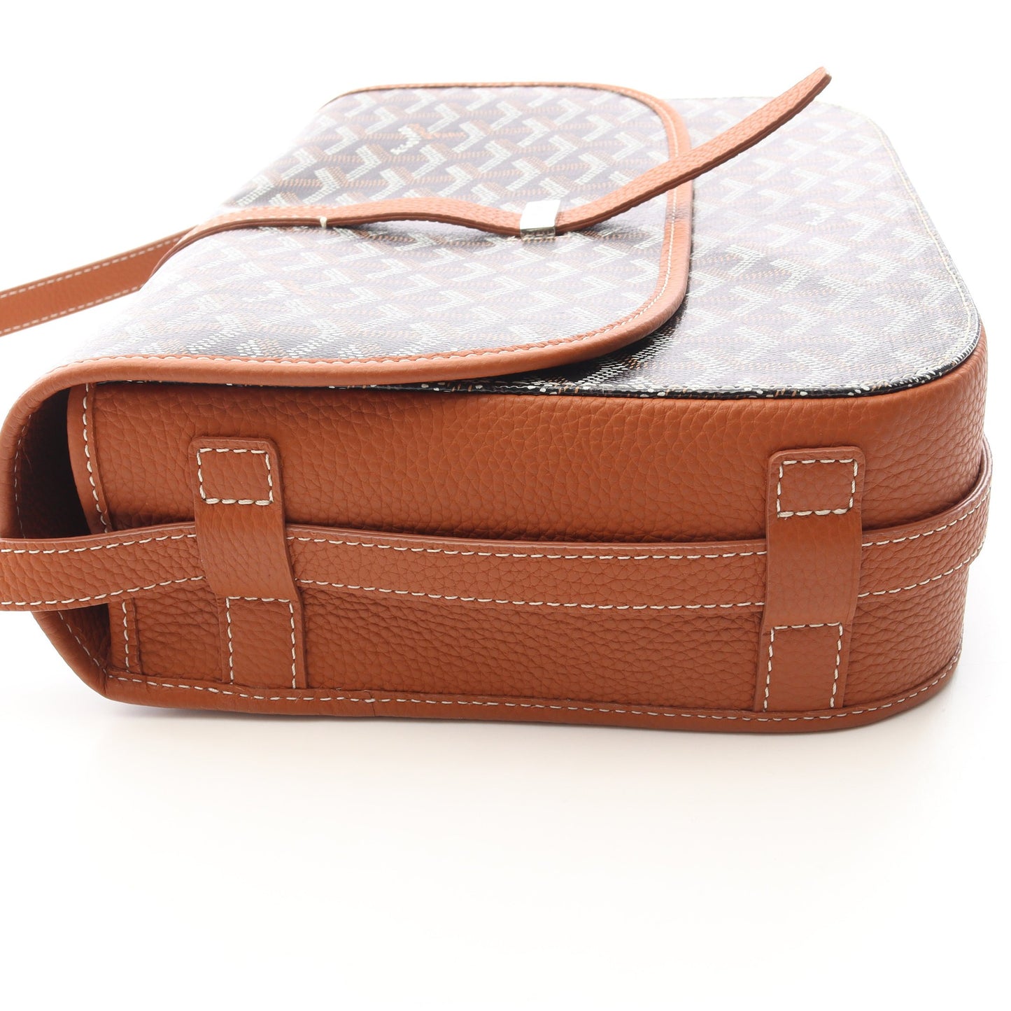 ベルヴェデーレMM ショルダーバッグ コーティングキャンバス レザー ブラック ブラウン ゴヤール バッグ GOYARD