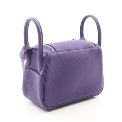 リンディ ミニ 2WAY ショルダーバッグ トリヨンクレマンス パープル シルバー金具 G刻印 エルメス バッグ HERMES
