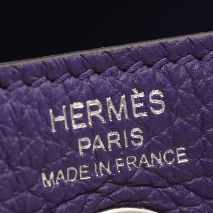 リンディ ミニ 2WAY ショルダーバッグ トリヨンクレマンス パープル シルバー金具 G刻印 エルメス バッグ HERMES