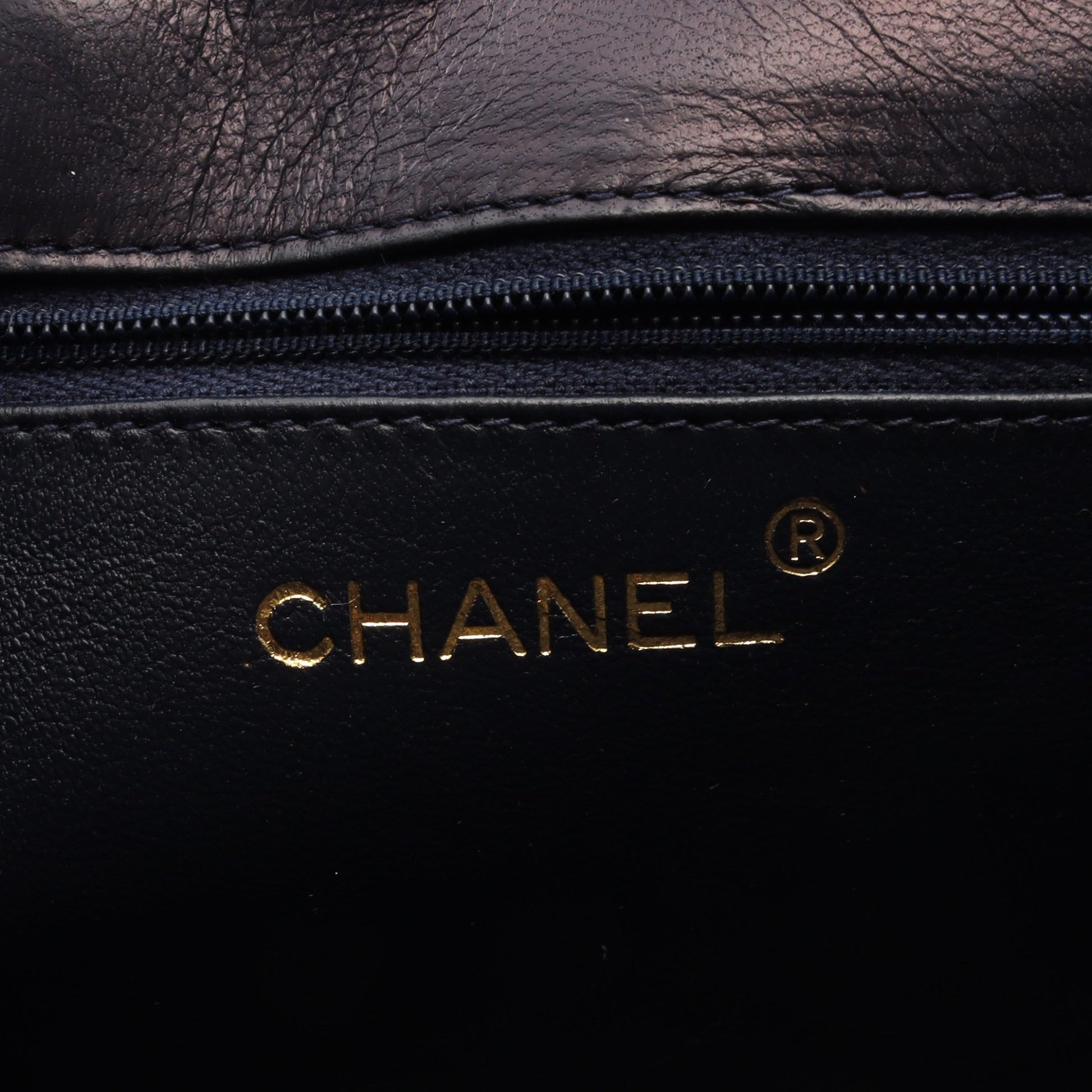 ダイヤステッチ ショルダーバッグ ラムスキン ネイビー レッド ゴールド金具 シャネル バッグ CHANEL