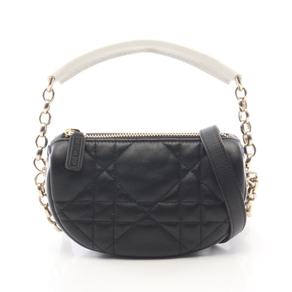 DIOR VIBE MICRO BAG ヴァイブ マイクロ 2WAY チェーンショルダーバッグ レザー ブラック ホワイト クリスチャンディオール バッグ Christian Dior