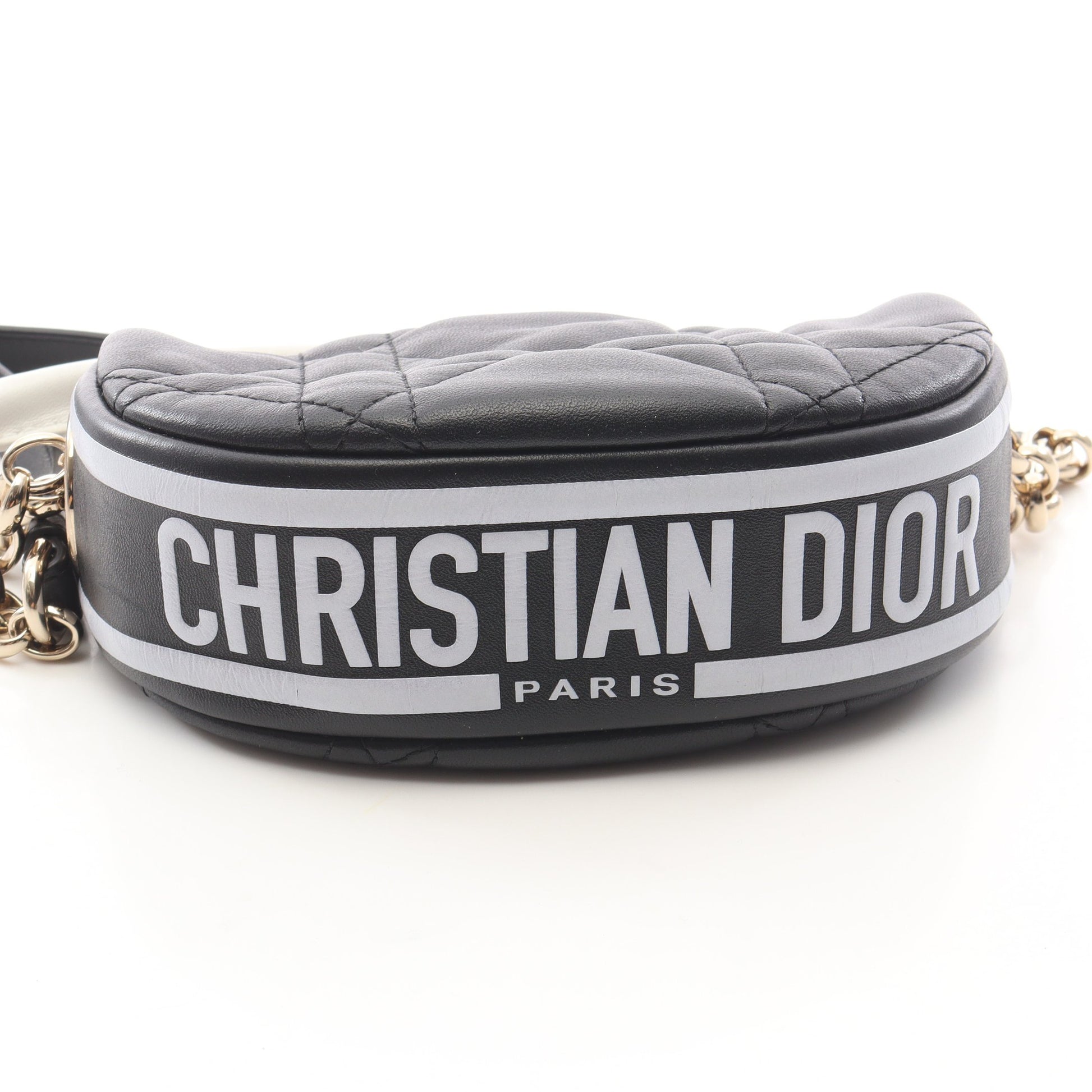 DIOR VIBE MICRO BAG ヴァイブ マイクロ 2WAY チェーンショルダーバッグ レザー ブラック ホワイト クリスチャンディオール バッグ Christian Dior