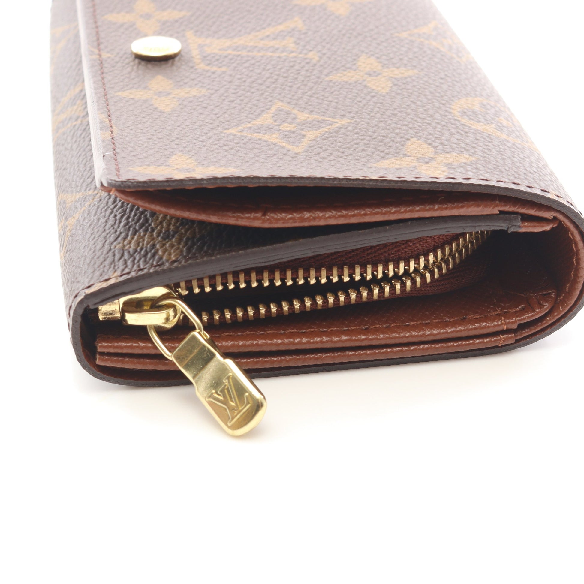 ポルトモネ ビエ トレゾール モノグラム 二つ折り財布 PVC レザー ブラウン ルイヴィトン 財布・小物 LOUIS VUITTON