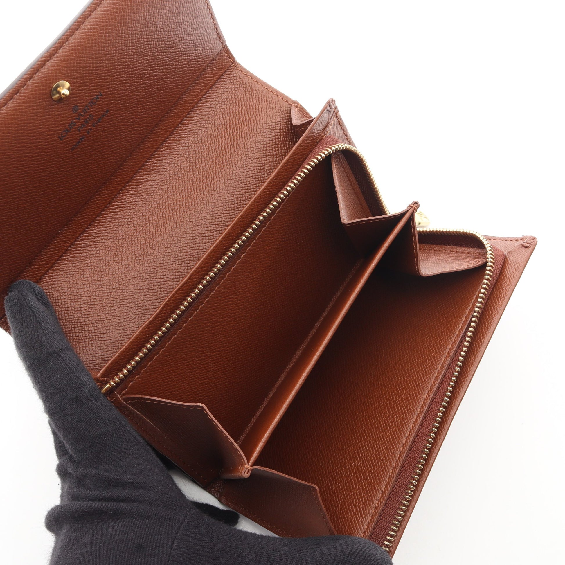 ポルトモネ ビエ トレゾール モノグラム 二つ折り財布 PVC レザー ブラウン ルイヴィトン 財布・小物 LOUIS VUITTON