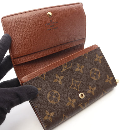 ポルトモネ ビエ トレゾール モノグラム 二つ折り財布 PVC レザー ブラウン ルイヴィトン 財布・小物 LOUIS VUITTON