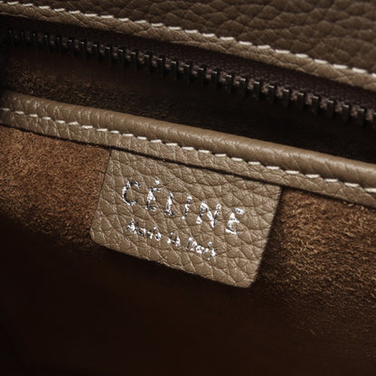 ラゲージ ナノショッパー 2WAY ハンドバッグ レザー グレーベージュ セリーヌ バッグ CELINE