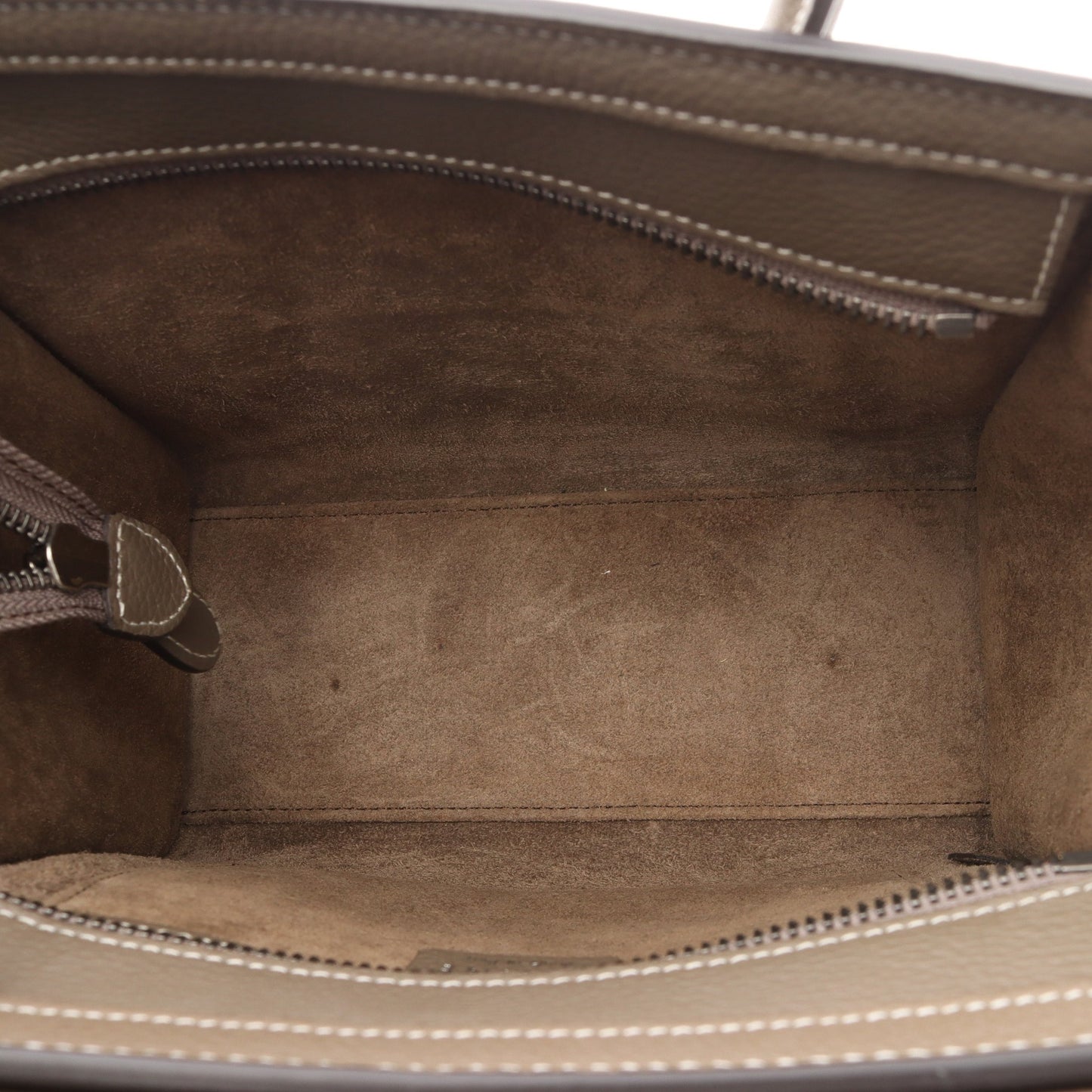 ラゲージ ナノショッパー 2WAY ハンドバッグ レザー グレーベージュ セリーヌ バッグ CELINE