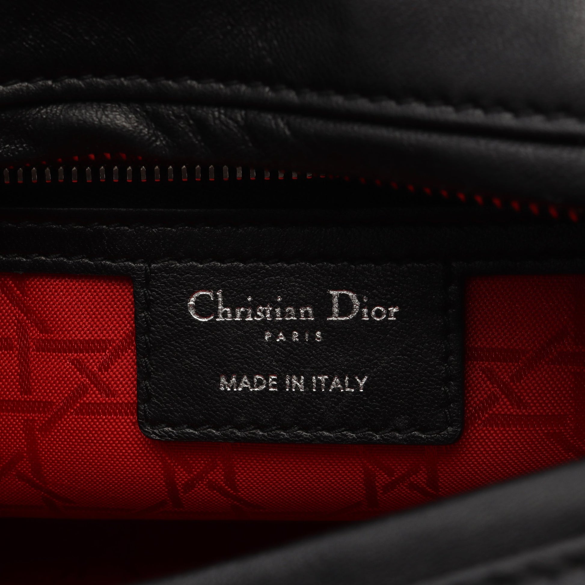 LADY DIOR レディディオール ミディアム 2WAY ハンドバッグ レザー ブラック クリスチャンディオール バッグ Christian Dior