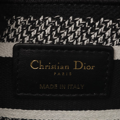 LADY D-LITE ミディアム Plan de Paris 2WAY ハンドバッグ キャンバス ブラック ホワイト クリスチャンディオール バッグ Christian Dior