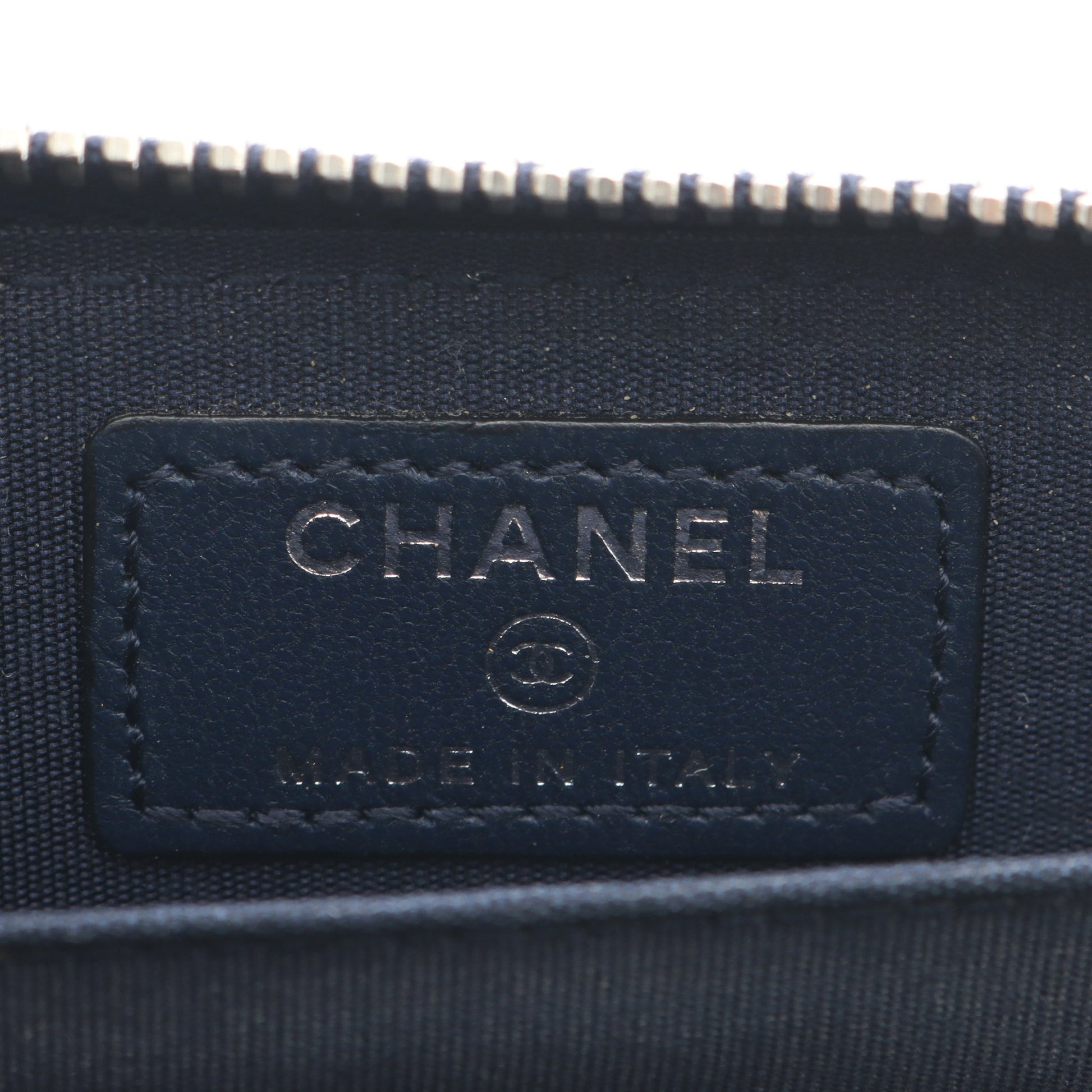 マトラッセ コインケース コインケース ラムスキン ネイビー シルバー金具 シャネル 財布・小物 CHANEL