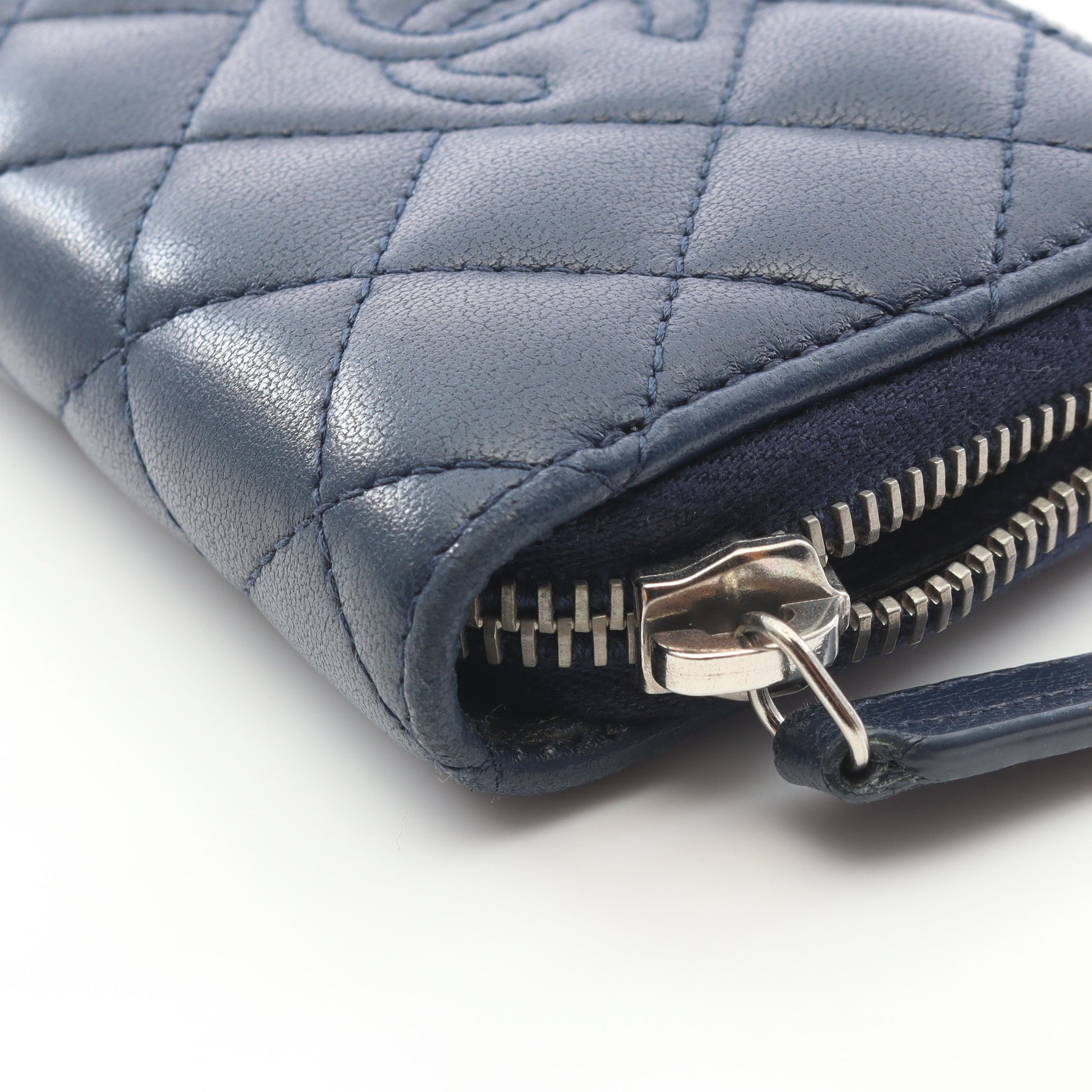 マトラッセ コインケース コインケース ラムスキン ネイビー シルバー金具 シャネル 財布・小物 CHANEL