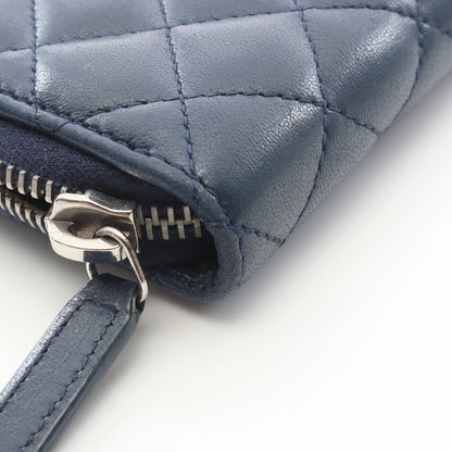 マトラッセ コインケース コインケース ラムスキン ネイビー シルバー金具 シャネル 財布・小物 CHANEL