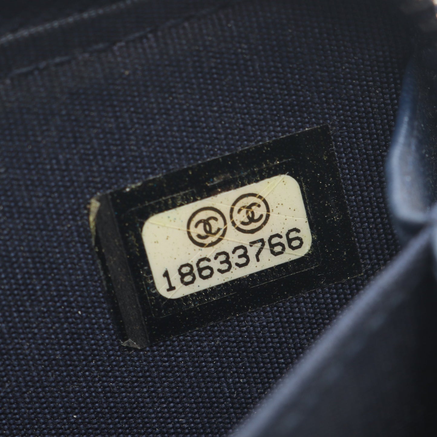 マトラッセ コインケース コインケース ラムスキン ネイビー シルバー金具 シャネル 財布・小物 CHANEL