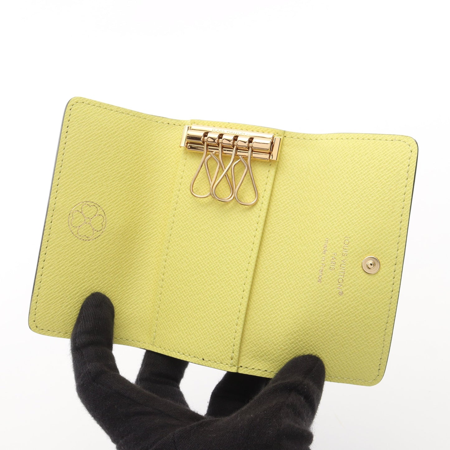 ミュルティクレ4 モノグラム シトラス 4連 キーケース PVC ブラウン イエロー ルイヴィトン 財布・小物 LOUIS VUITTON