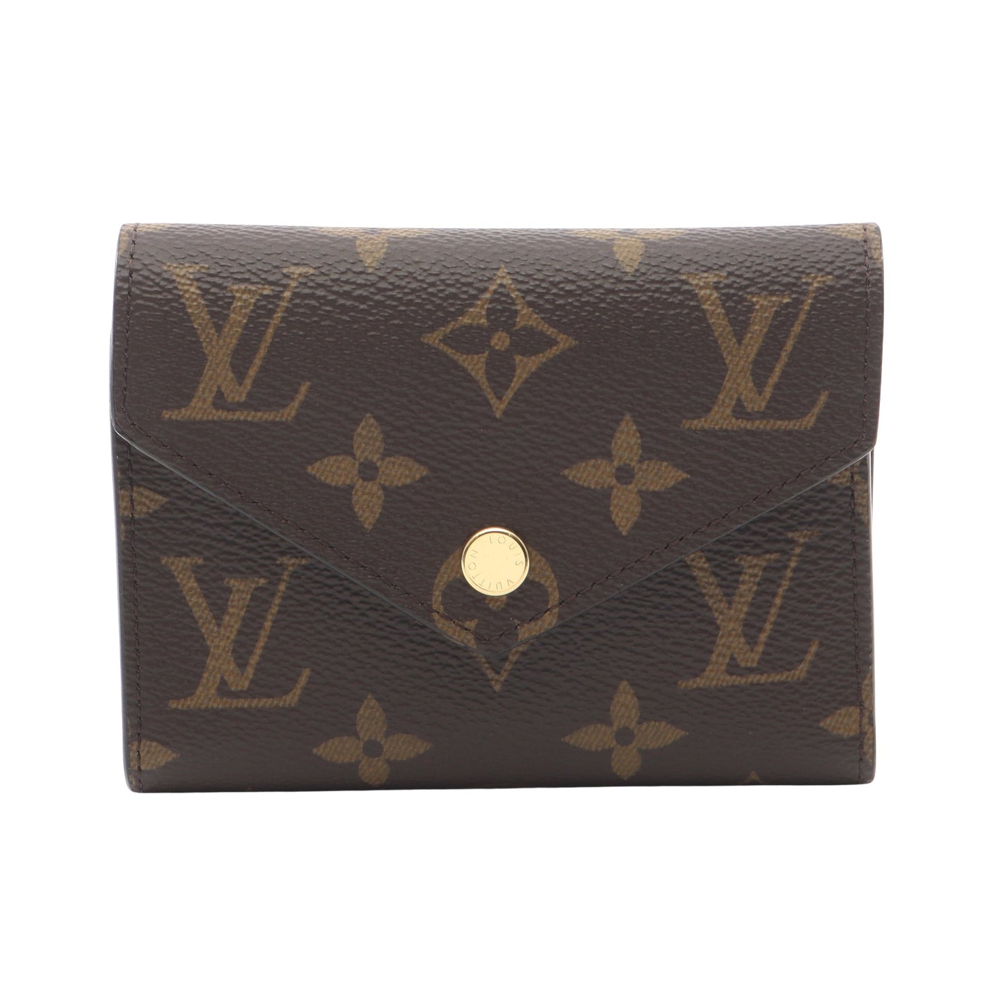 ポルトフォイユ ヴィクトリーヌ モノグラム 三つ折り財布 PVC ブラウン ルイヴィトン 財布・小物 LOUIS VUITTON
