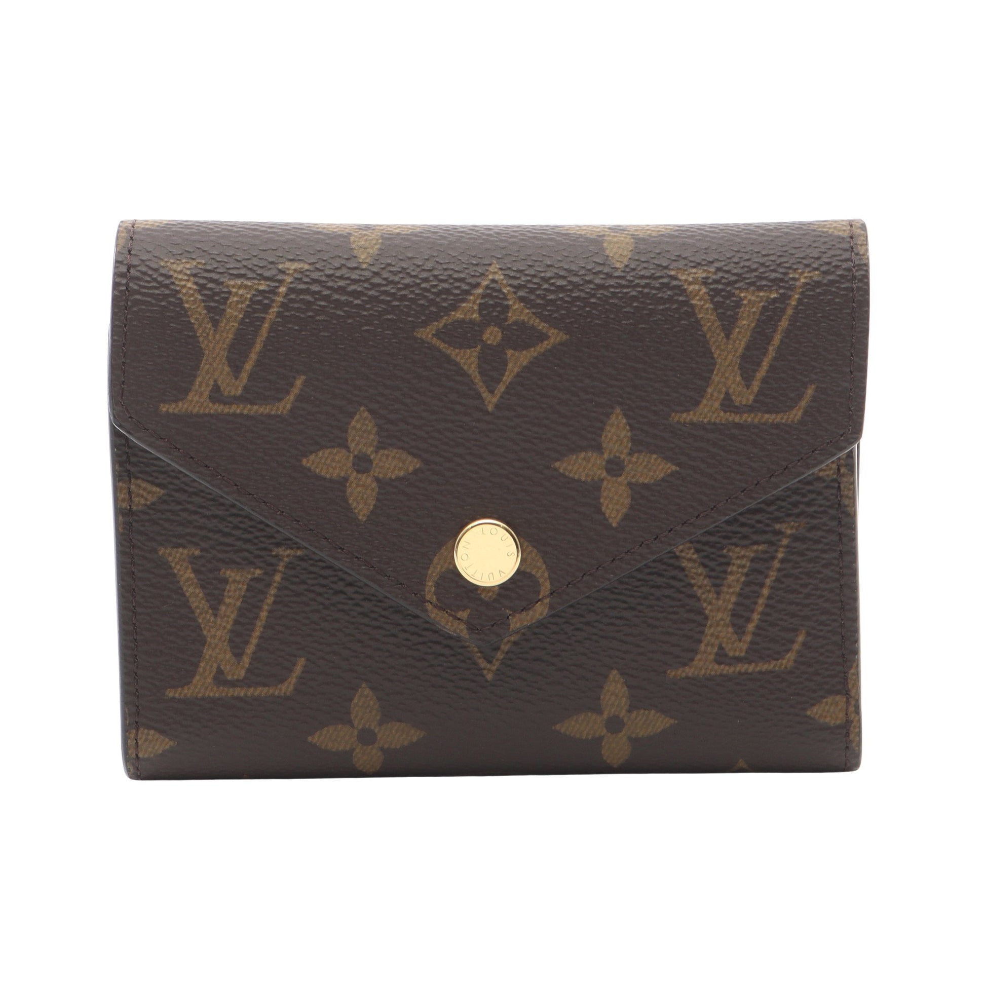 ポルトフォイユ ヴィクトリーヌ モノグラム 三つ折り財布 PVC ブラウン ルイヴィトン 財布・小物 LOUIS VUITTON
