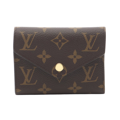 ポルトフォイユ ヴィクトリーヌ モノグラム 三つ折り財布 PVC ブラウン ルイヴィトン 財布・小物 LOUIS VUITTON