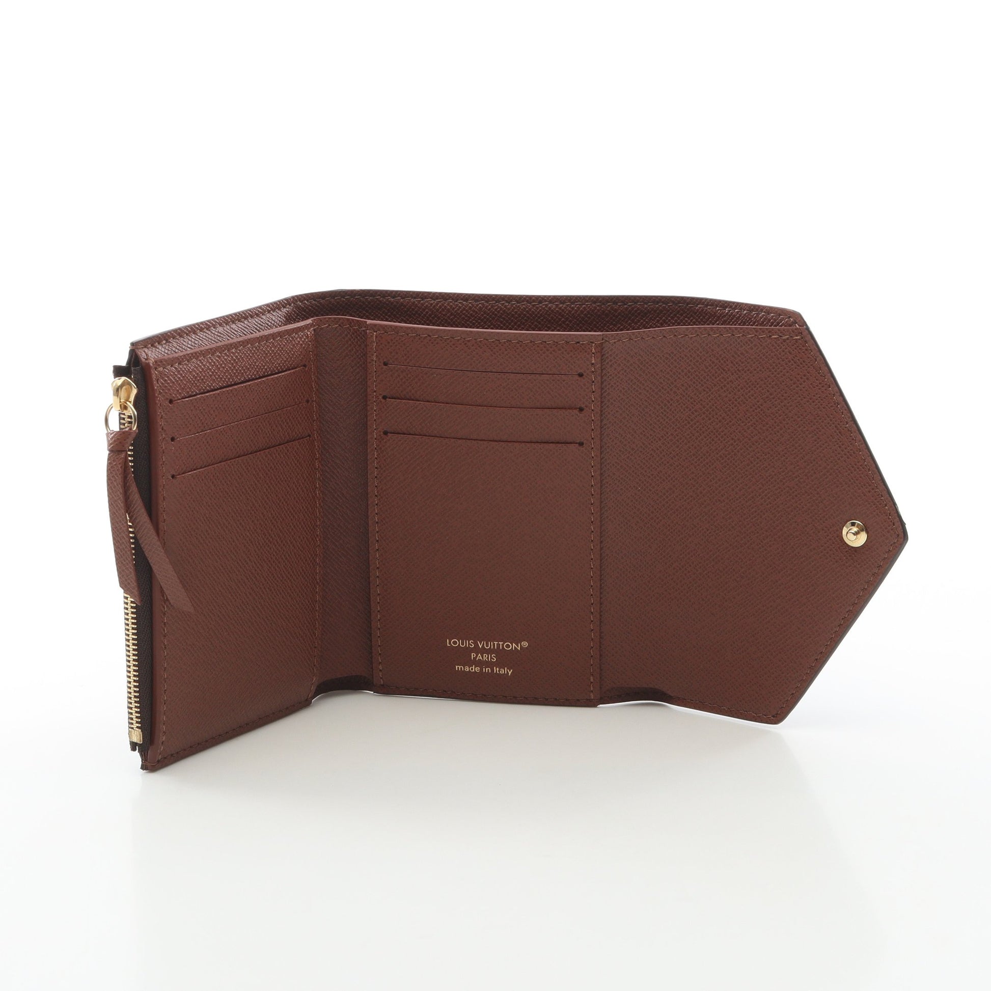ポルトフォイユ ヴィクトリーヌ モノグラム 三つ折り財布 PVC ブラウン ルイヴィトン 財布・小物 LOUIS VUITTON