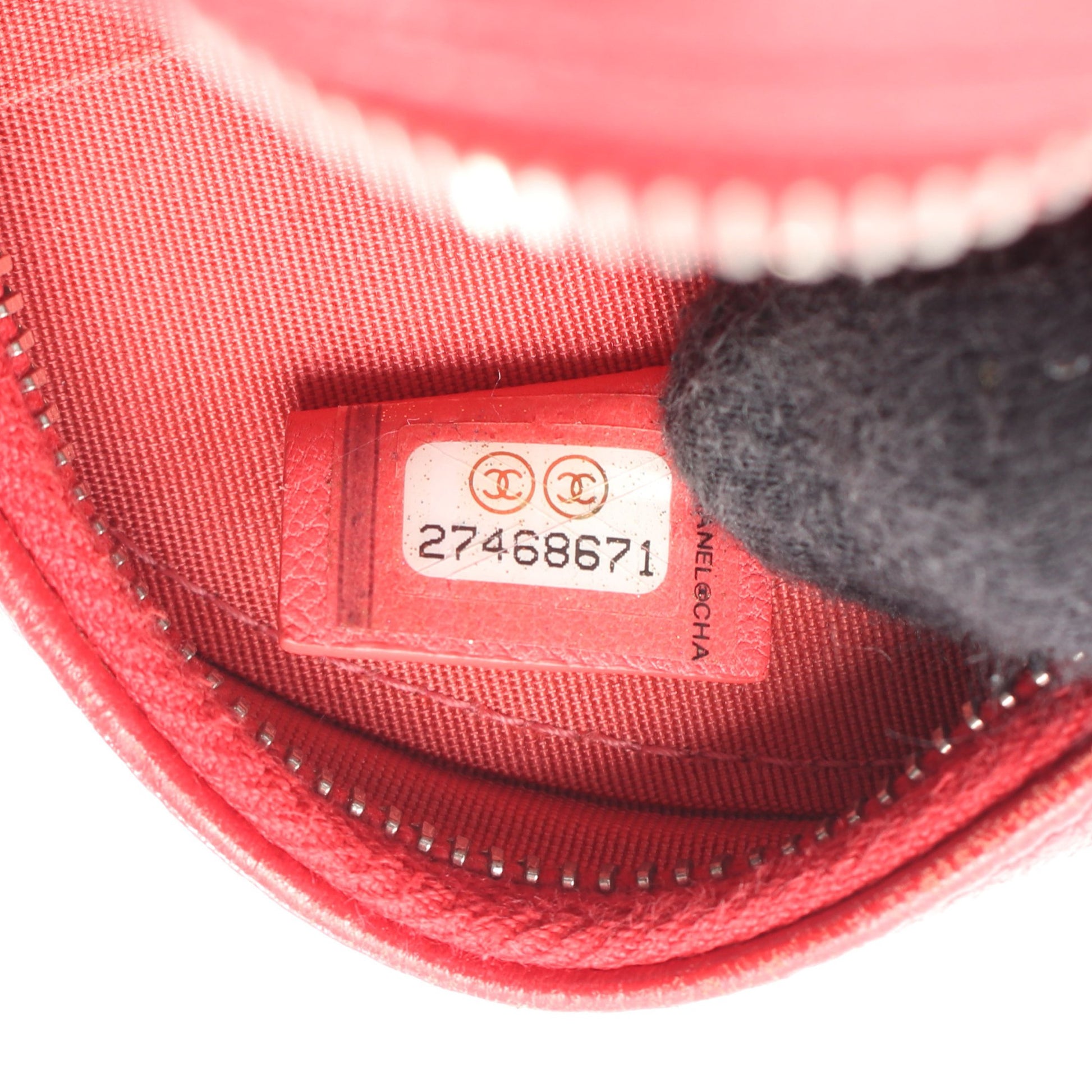マトラッセ ラウンド チェーンショルダーバッグ ラムスキン レッド ピンク シルバー金具 シャネル バッグ CHANEL