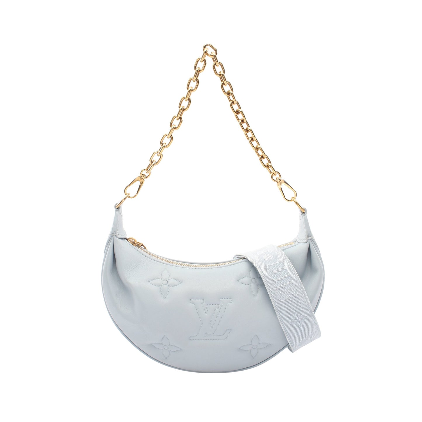 オーバーザムーン バブルグラム ブルーグラシエ 2WAY チェーンショルダーバッグ レザー ライトブルー ルイヴィトン バッグ LOUIS VUITTON