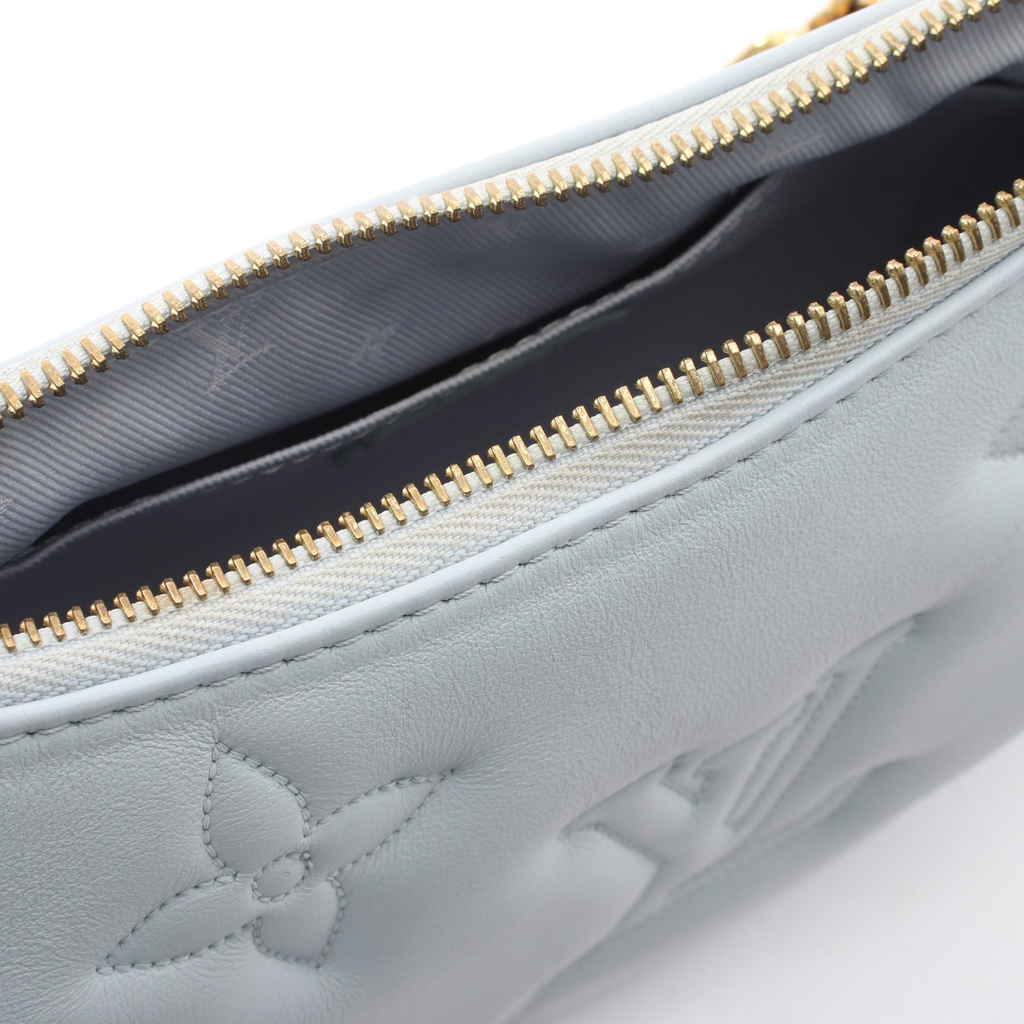 オーバーザムーン バブルグラム ブルーグラシエ 2WAY チェーンショルダーバッグ レザー ライトブルー ルイヴィトン バッグ LOUIS VUITTON