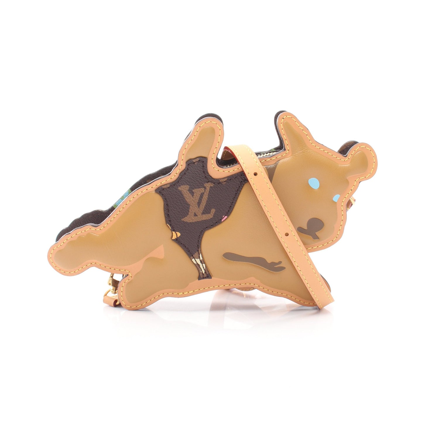 ドッグオンストラップ モノグラムクラギー ショルダーバッグ PVC レザー ブラウン ルイヴィトン バッグ LOUIS VUITTON