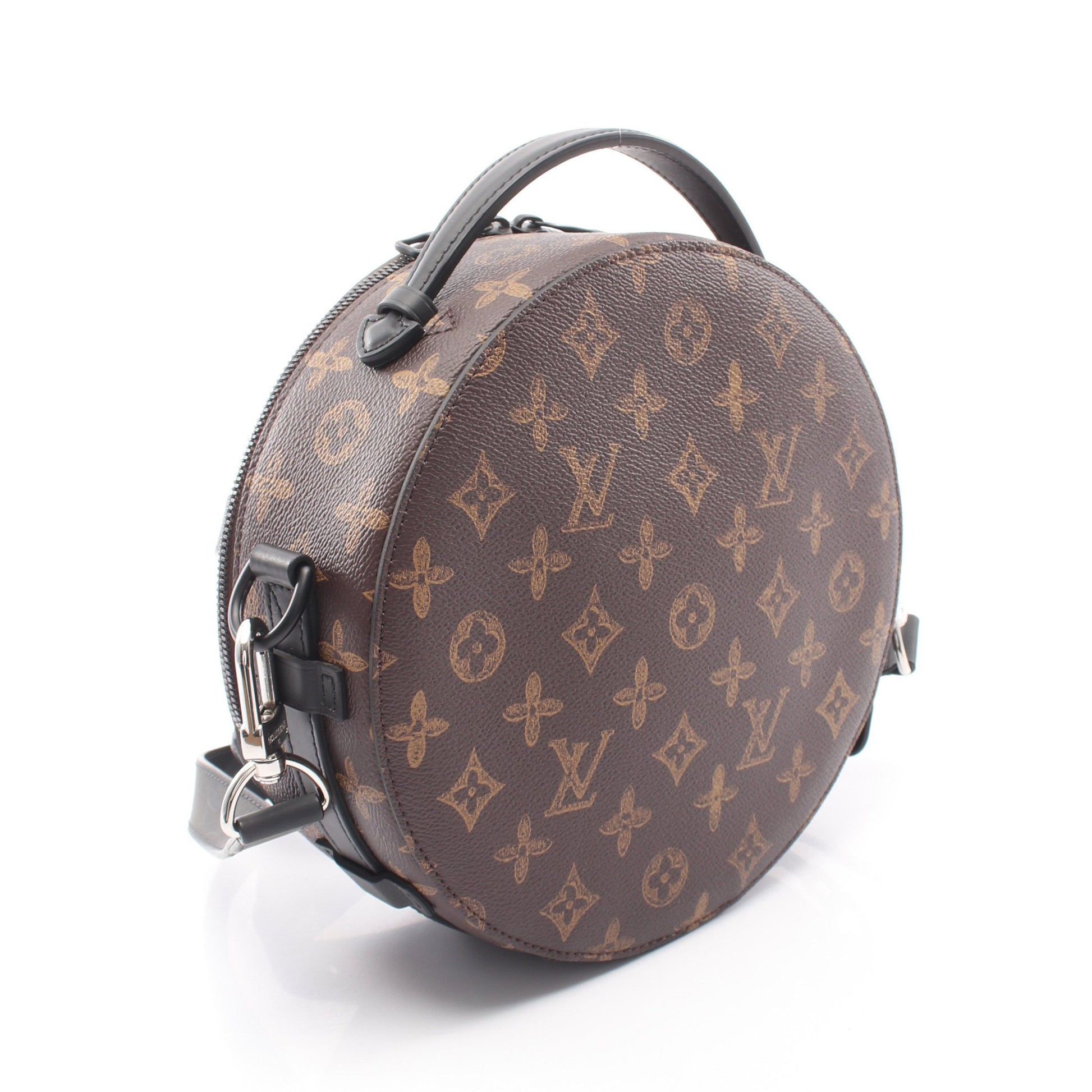 ホイールボックス モノグラム 2WAY ハンドバッグ PVC レザー ブラウン ブラック ルイヴィトン バッグ LOUIS VUITTON