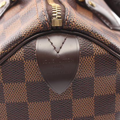 スピーディ25 ダミエエベヌ ハンドバッグ PVC レザー ブラウン ルイヴィトン バッグ LOUIS VUITTON