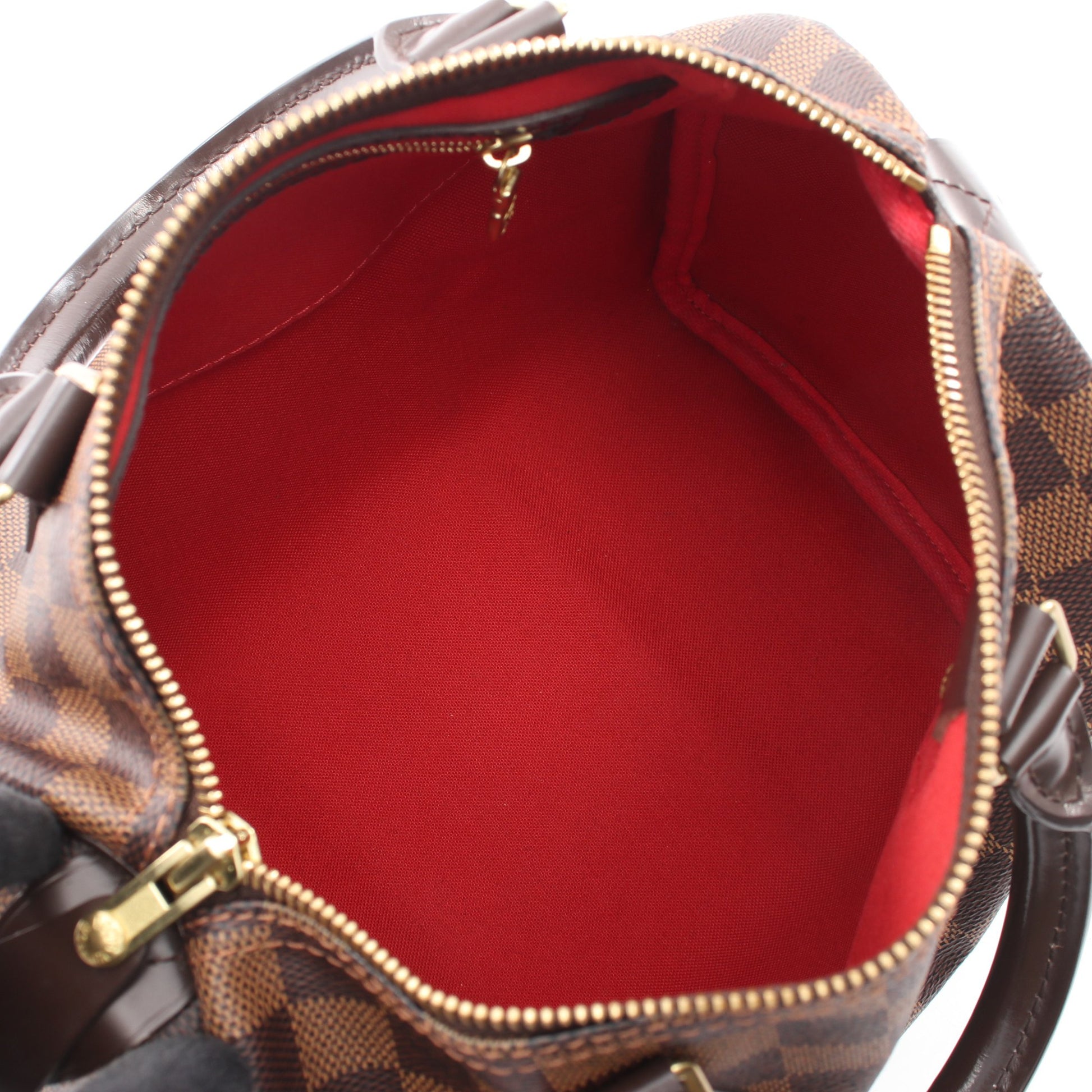 スピーディ25 ダミエエベヌ ハンドバッグ PVC レザー ブラウン ルイヴィトン バッグ LOUIS VUITTON