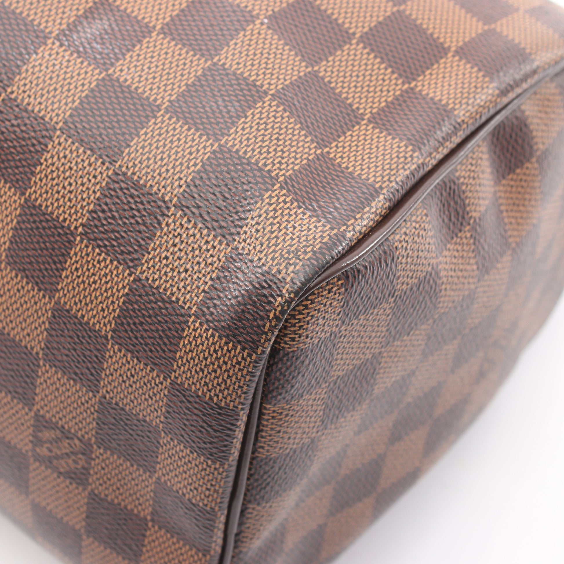 スピーディ25 ダミエエベヌ ハンドバッグ PVC レザー ブラウン ルイヴィトン バッグ LOUIS VUITTON
