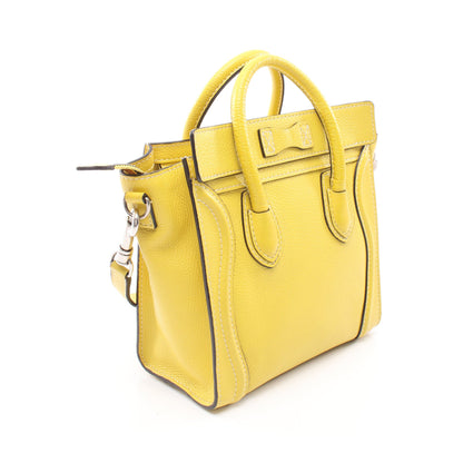 ラゲージ ナノショッパー 2WAY ハンドバッグ レザー イエロー セリーヌ バッグ CELINE