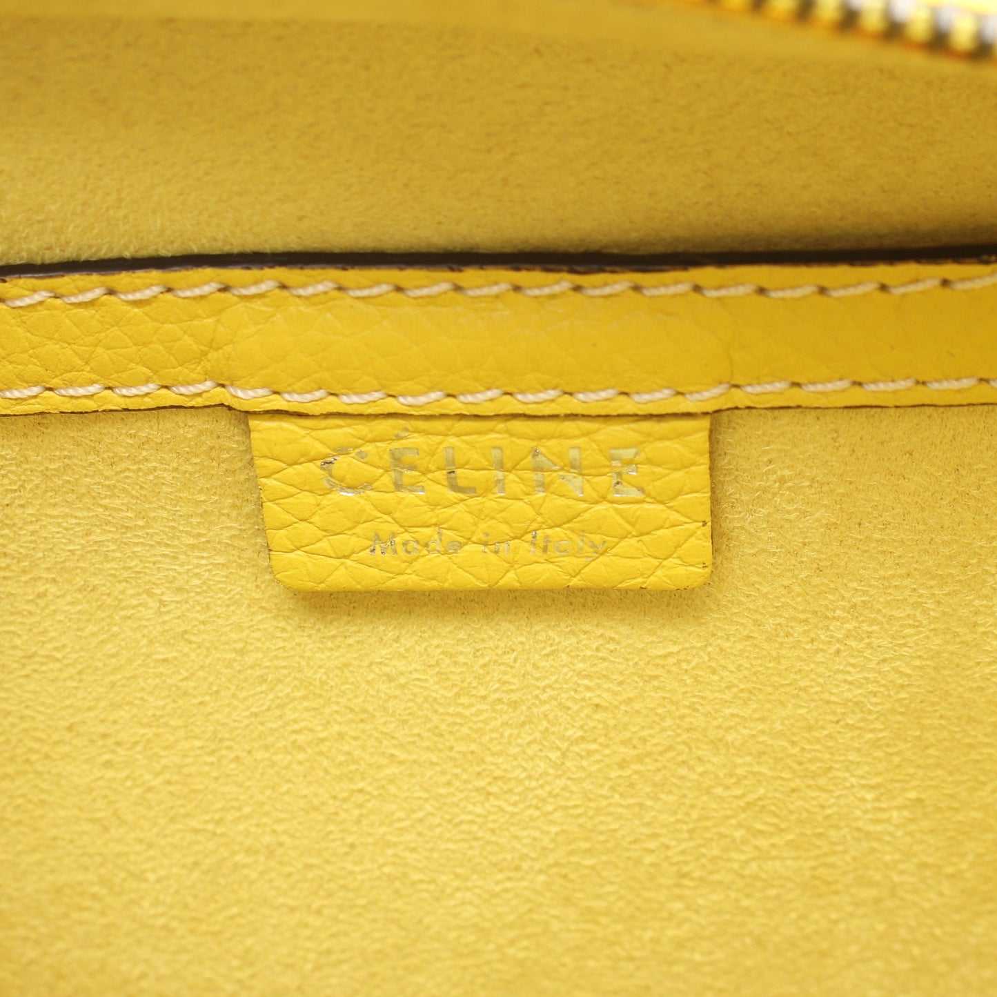 ラゲージ ナノショッパー 2WAY ハンドバッグ レザー イエロー セリーヌ バッグ CELINE