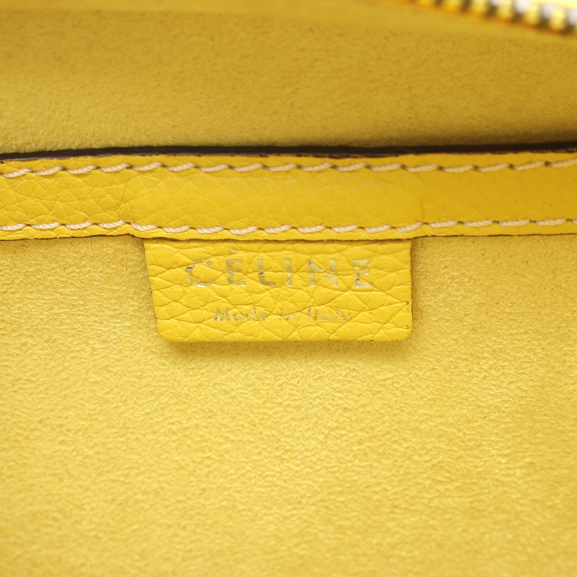 ラゲージ ナノショッパー 2WAY ハンドバッグ レザー イエロー セリーヌ バッグ CELINE