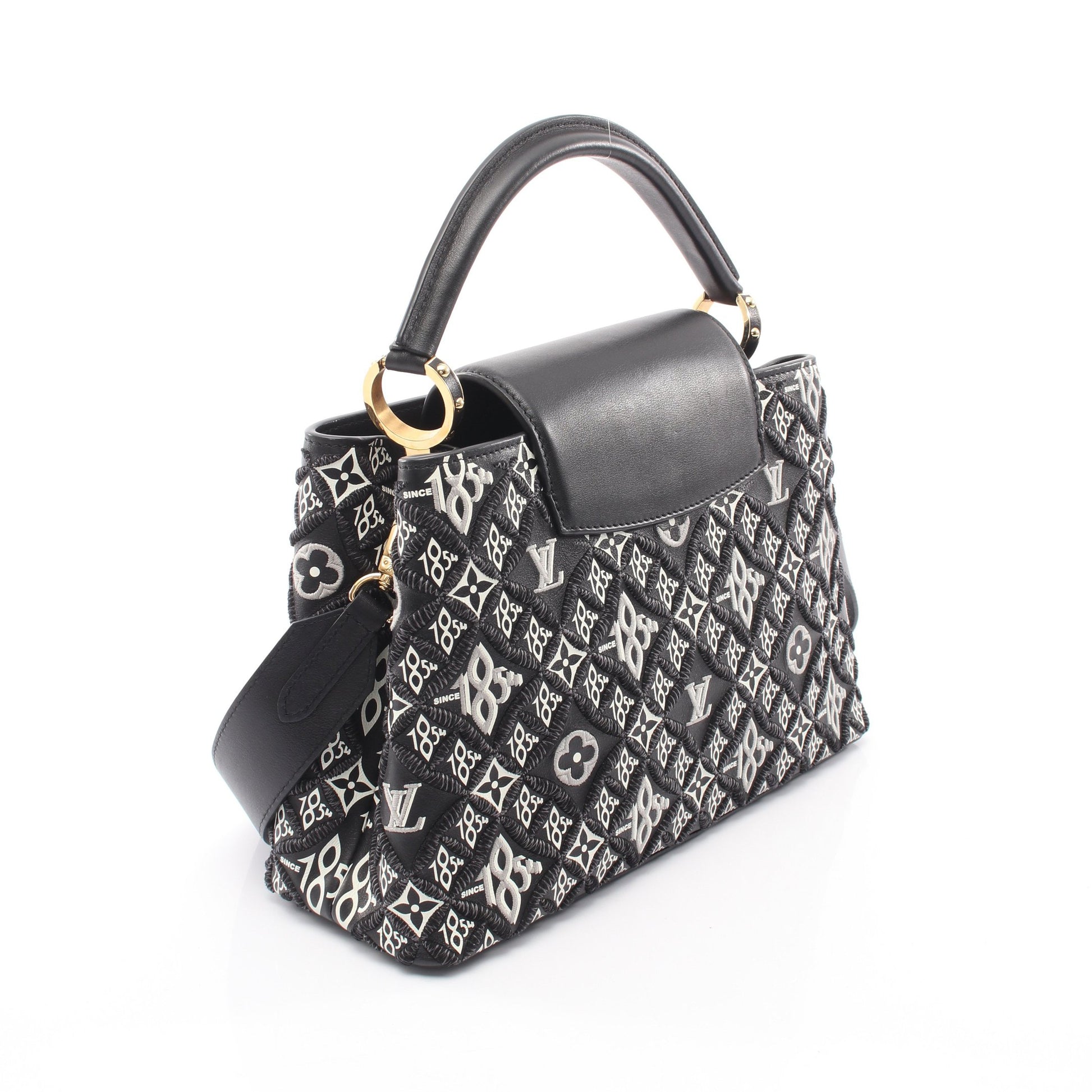 カプシーヌMM Since1854 ノワール 2WAY ハンドバッグ レザー ブラック ルイヴィトン バッグ LOUIS VUITTON