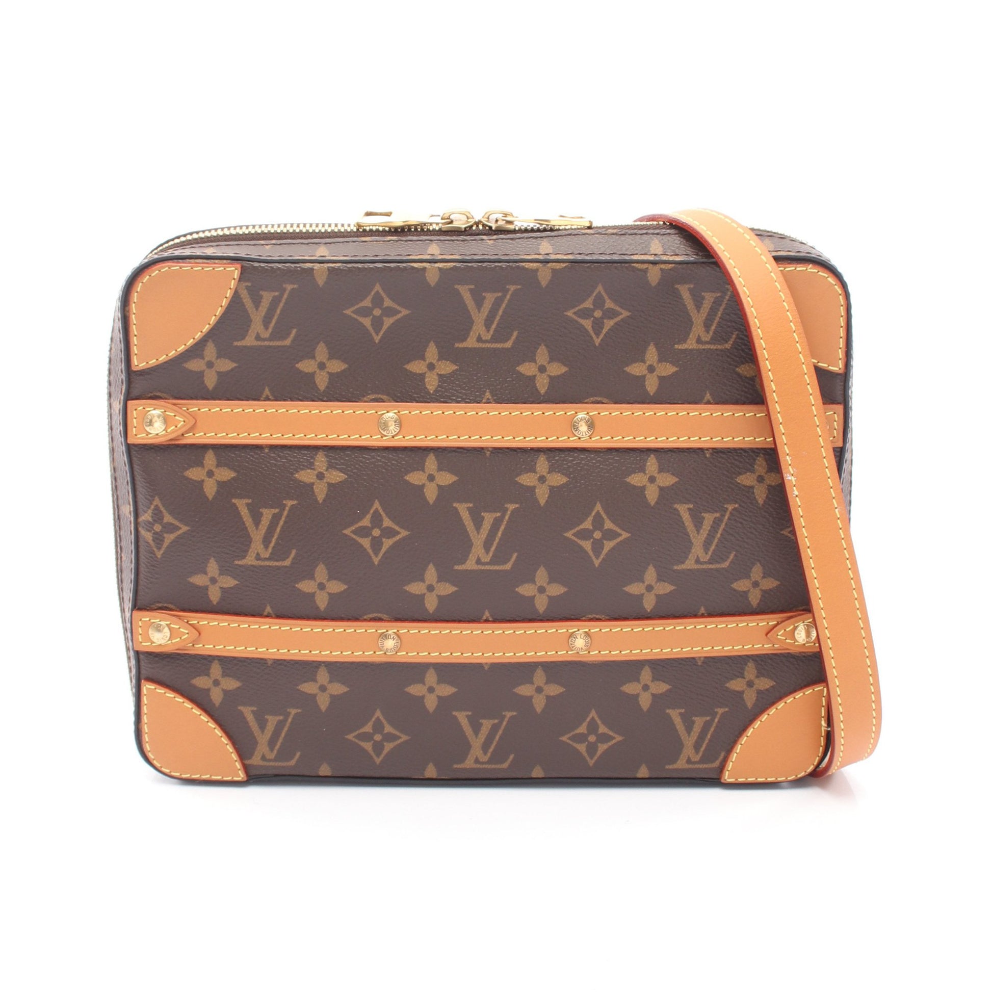 ソフトトランク メッセンジャーPM モノグラム ショルダーバッグ PVC レザー ブラウン ルイヴィトン バッグ LOUIS VUITTON