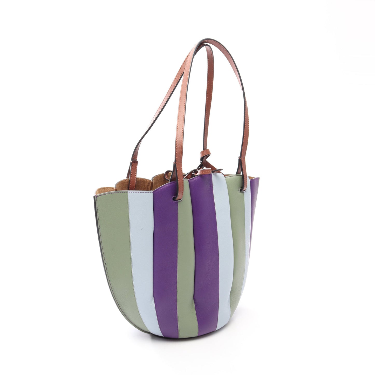 シェル スモール ショルダーバッグ トートバッグ レザー グリーン マルチカラー ロエベ バッグ LOEWE