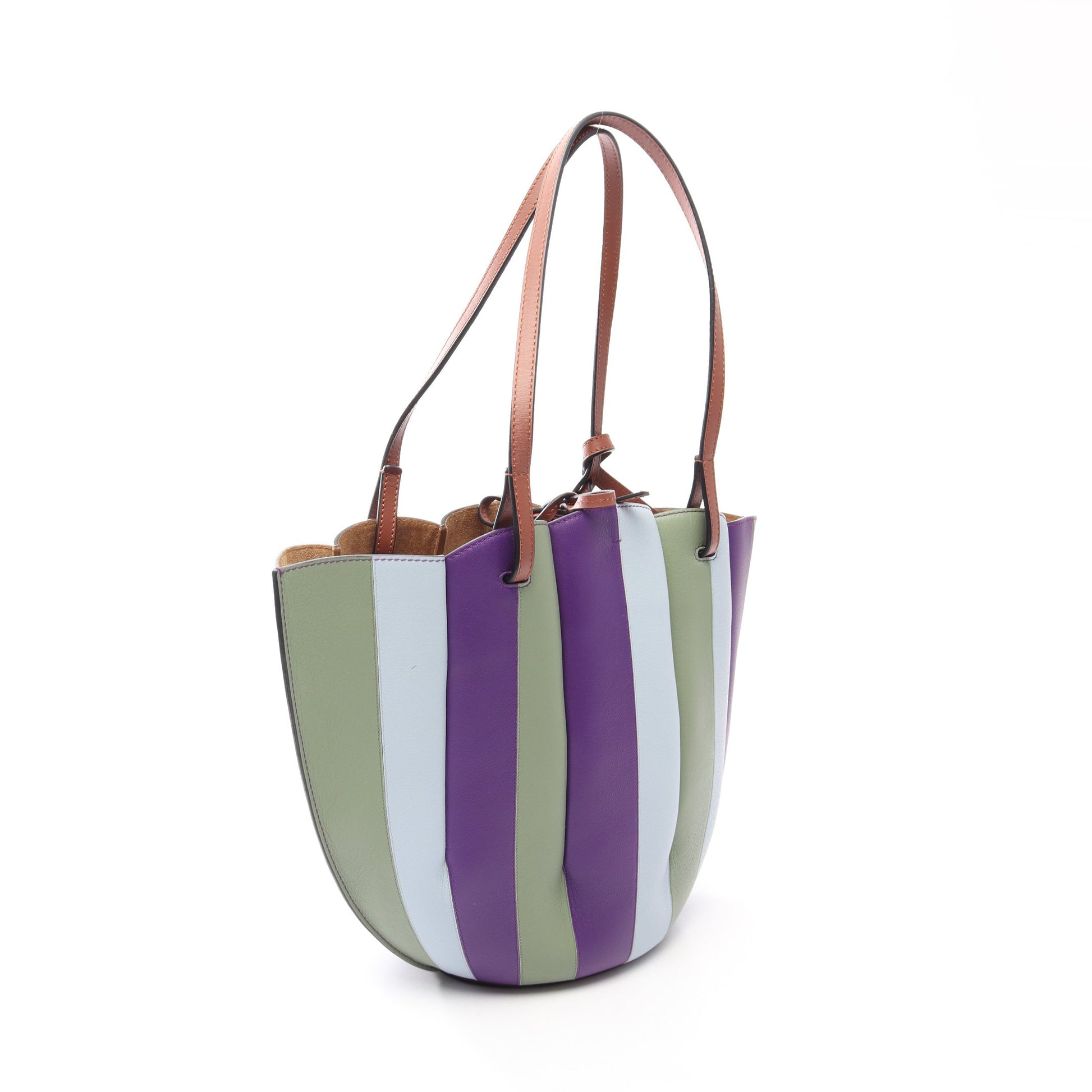 シェル スモール ショルダーバッグ トートバッグ レザー グリーン マルチカラー ロエベ バッグ LOEWE