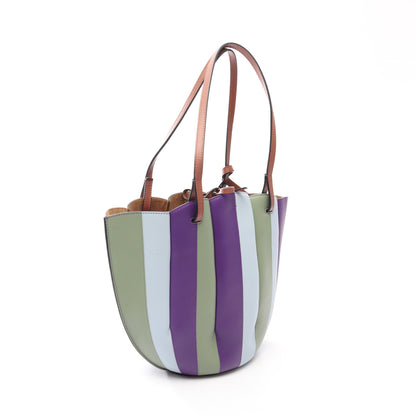 シェル スモール ショルダーバッグ トートバッグ レザー グリーン マルチカラー ロエベ バッグ LOEWE
