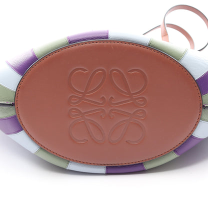シェル スモール ショルダーバッグ トートバッグ レザー グリーン マルチカラー ロエベ バッグ LOEWE