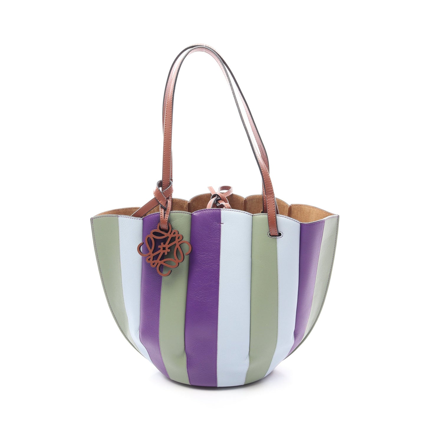 シェル スモール ショルダーバッグ トートバッグ レザー グリーン マルチカラー ロエベ バッグ LOEWE