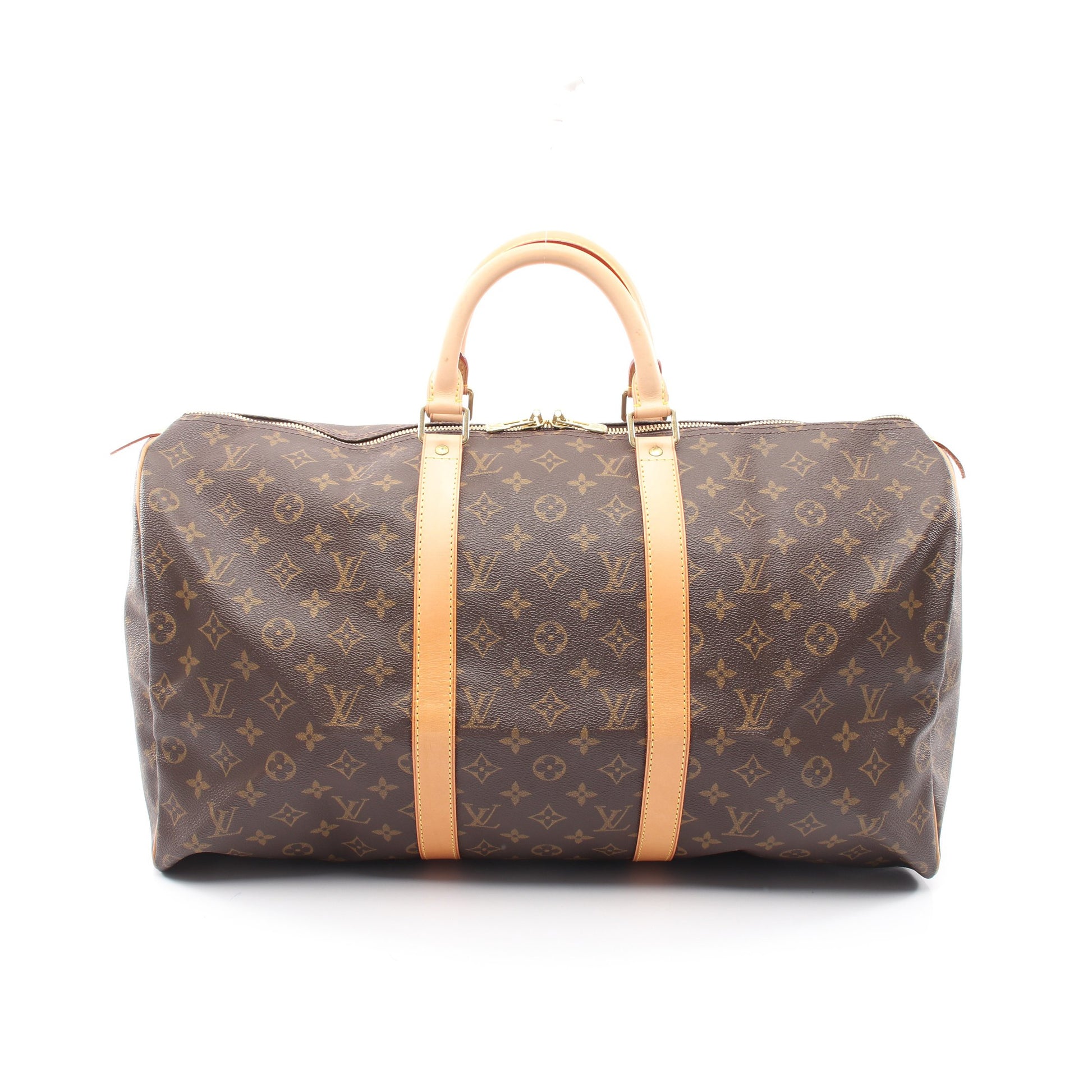 キーポル50 モノグラム ボストンバッグ PVC レザー ブラウン ルイヴィトン バッグ LOUIS VUITTON