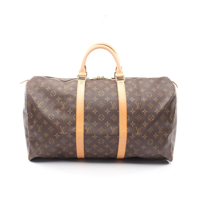 キーポル50 モノグラム ボストンバッグ PVC レザー ブラウン ルイヴィトン バッグ LOUIS VUITTON