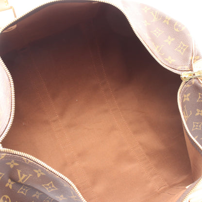 キーポル50 モノグラム ボストンバッグ PVC レザー ブラウン ルイヴィトン バッグ LOUIS VUITTON