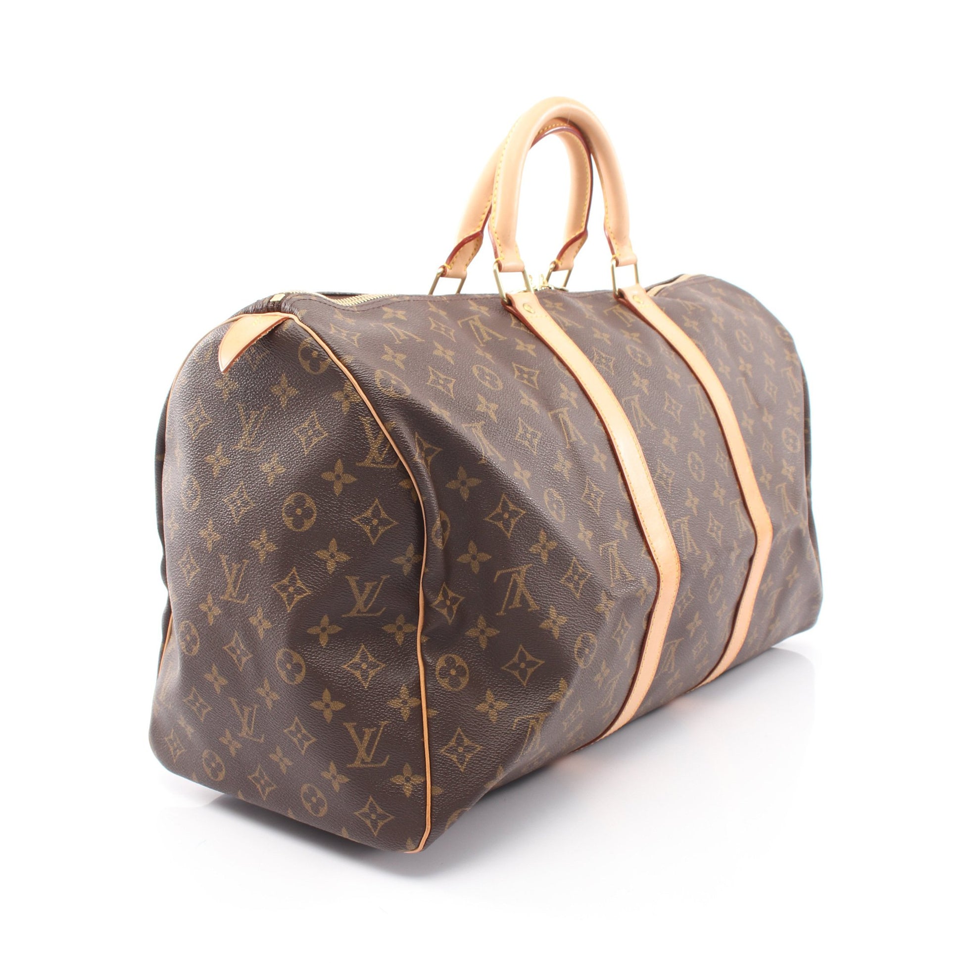 キーポル50 モノグラム ボストンバッグ PVC レザー ブラウン ルイヴィトン バッグ LOUIS VUITTON